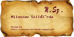 Miloszav Szilárda névjegykártya